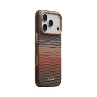 pitaka summa case for iphone 18 pro max 600d black/grey twill
