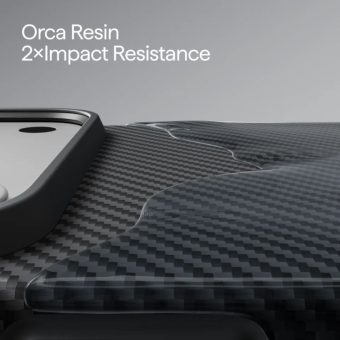 pitaka summa case for iphone 18 pro max 600d black/grey twill