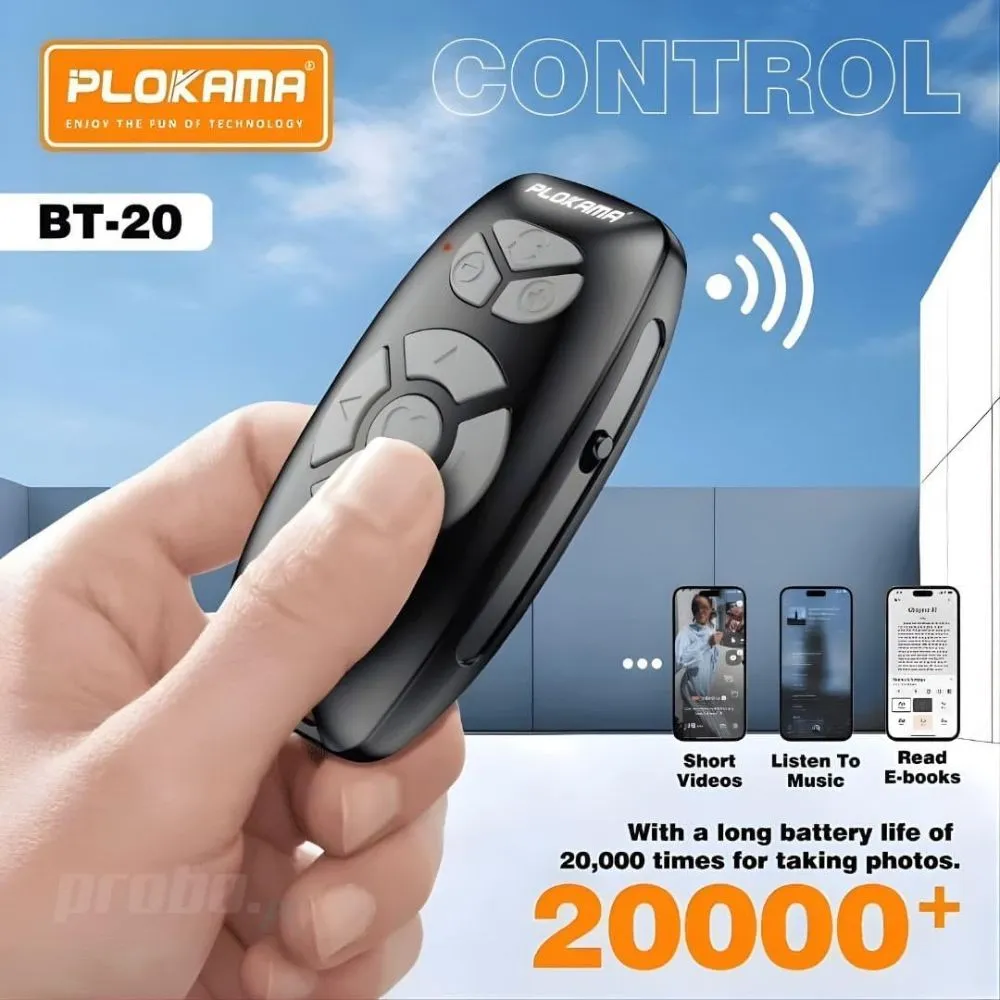plokama bt 20 10m range bluetooth remote control for smartphones