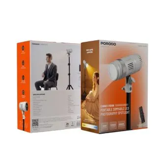 porodo lifestyle cannes vision portable dimmable led photography spotlight