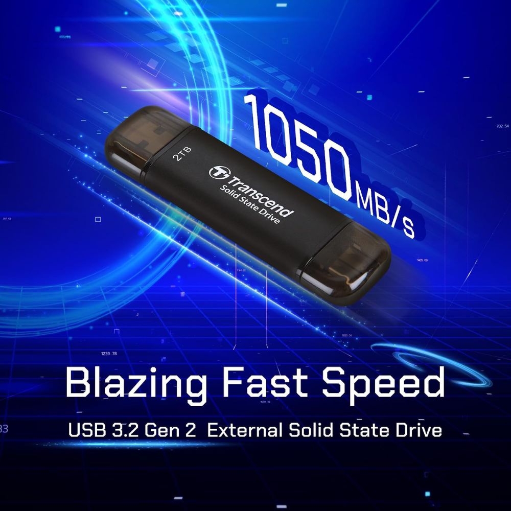 Transcend 1TB ESD310 Dual Portable SSD 1050MB