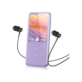 agptek m3 64gb mp3 player with bluetooth 5.3 – 2.4" color screen, speaker & fm radio, purple