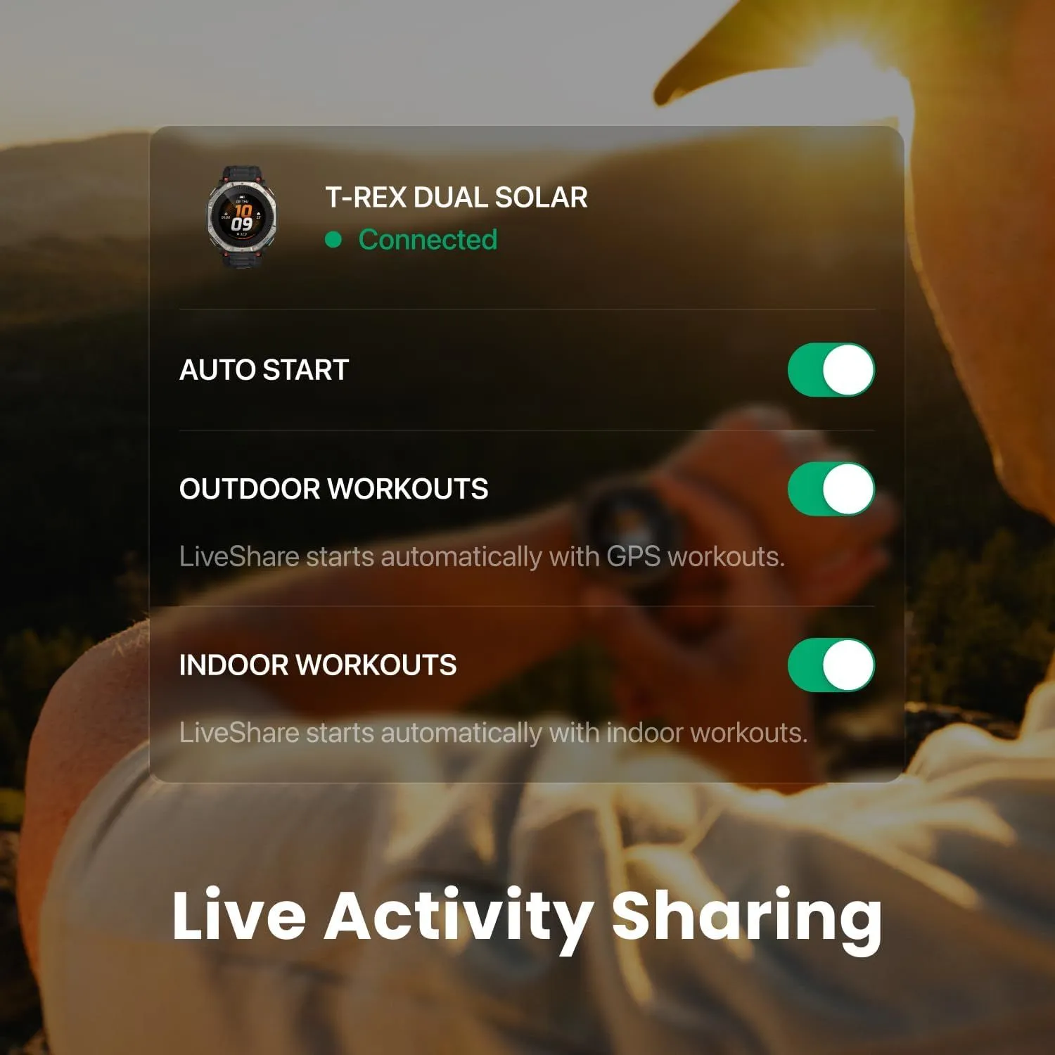 amazfit t rex dual solar smart watch (51mm) – titanium bezel & sapphire glass