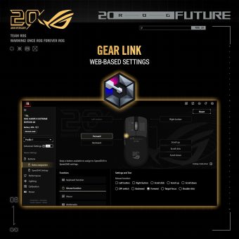 ASUS ROG Harpe II Extreme Edition 20 wireless gaming mouse - gear link web config