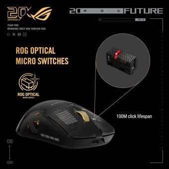 ASUS ROG Harpe II Extreme Edition 20 wireless gaming mouse - optical micro switches