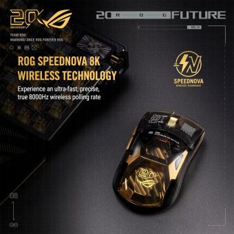 ASUS ROG Harpe II Extreme Edition 20 wireless gaming mouse - speednova 8k wireless