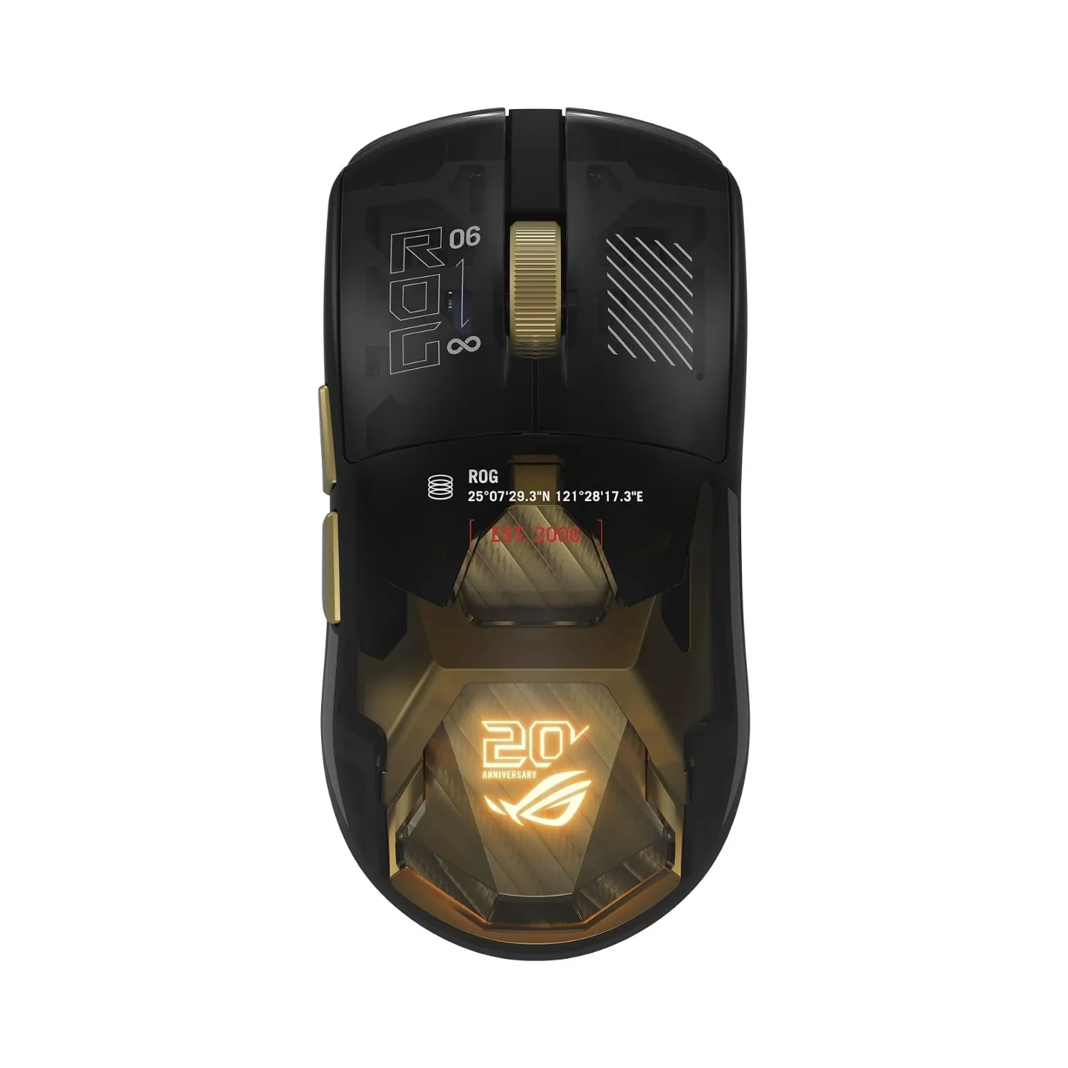 ASUS ROG Harpe II Extreme Edition 20 wireless gaming mouse - top