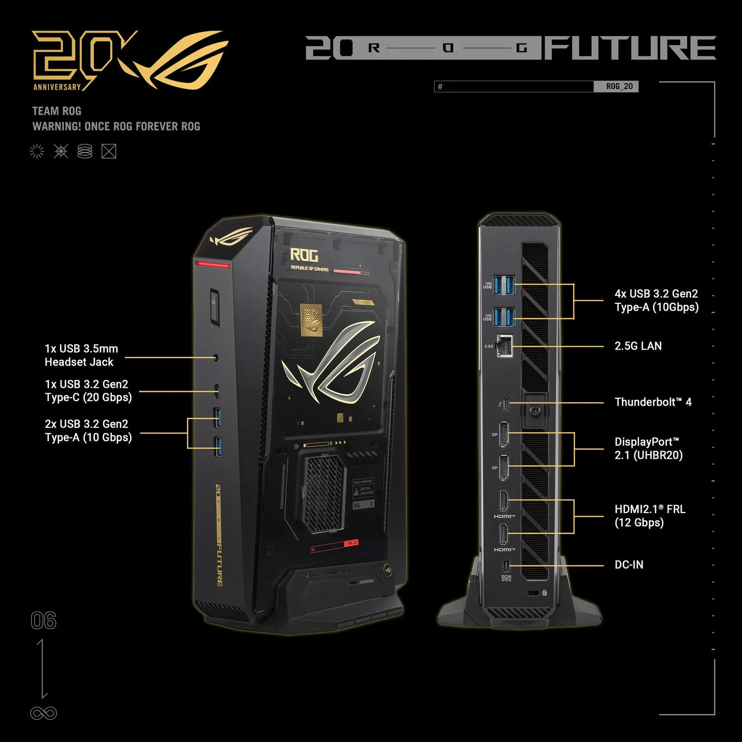 ASUS ROG NUC 16 Edition 20 gaming mini PC - feature design
