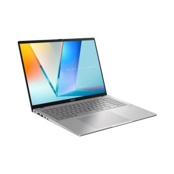 ASUS Vivobook S16 M3607GA in Cool Silver at a 45-degree angle from the left
