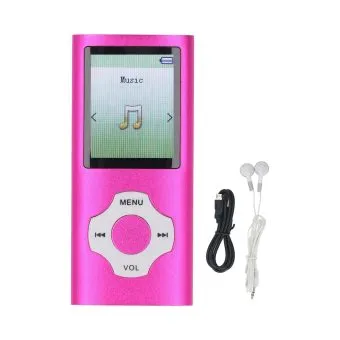 bewinner mp3 mp4 player pink earphones usb cable