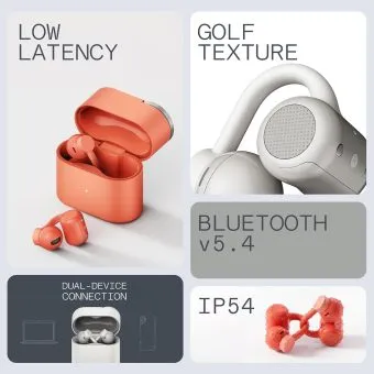 cmf clip pro by nothing | open ear wireless earbuds | ldac hi-res audio | smart dial | ip54 | low latency ip54