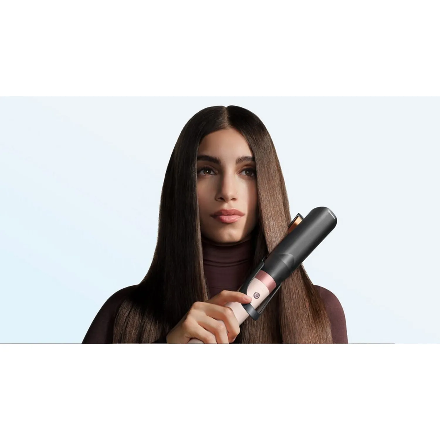Straightening hair with the Dyson Airwrap Co-anda2x Air Straightener 2x