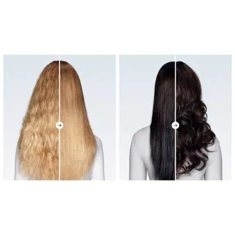 Before and after hair results with the Dyson Airwrap Co-anda2x