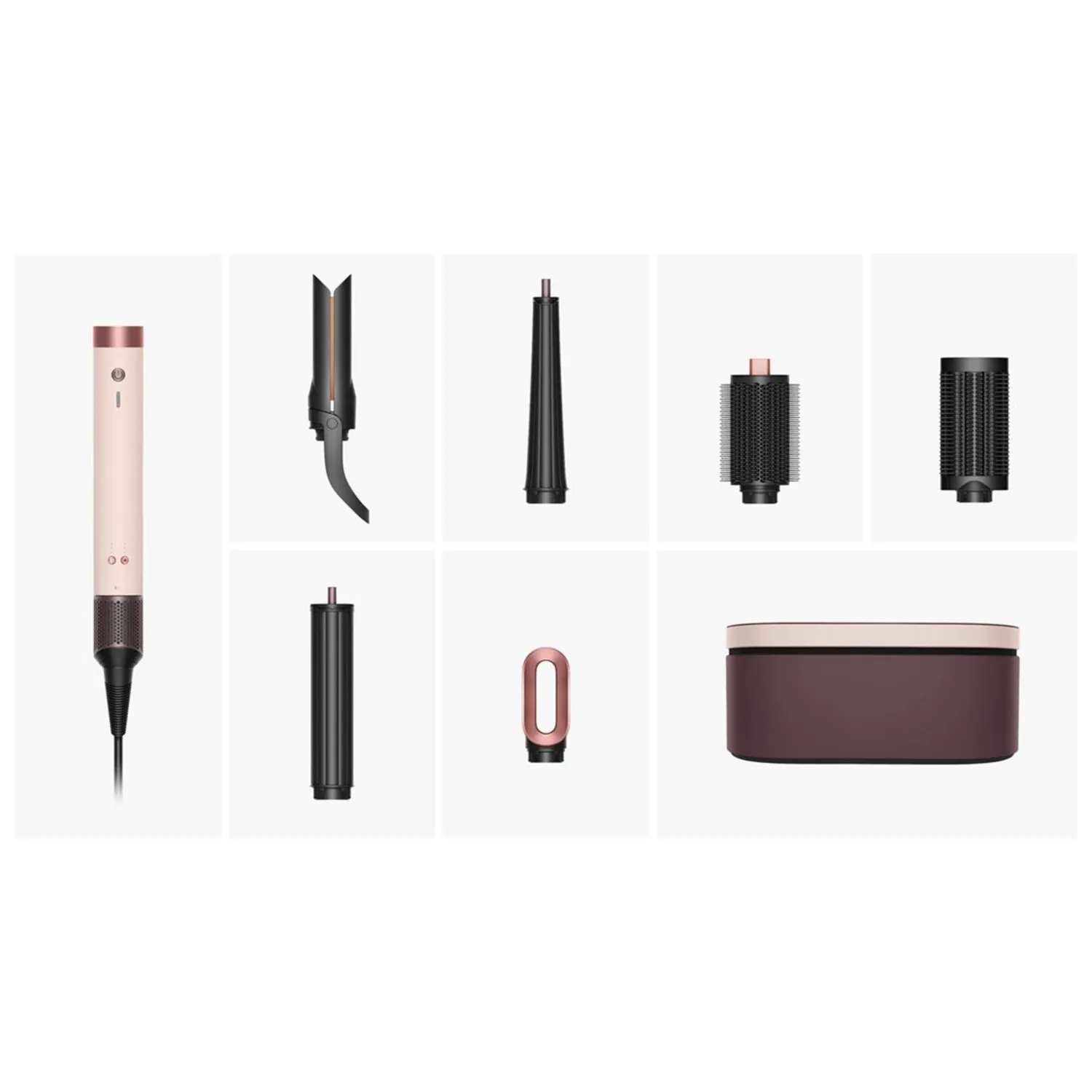 Dyson Airwrap Co-anda2x Gen 2 Ceramic Pink and included attachments