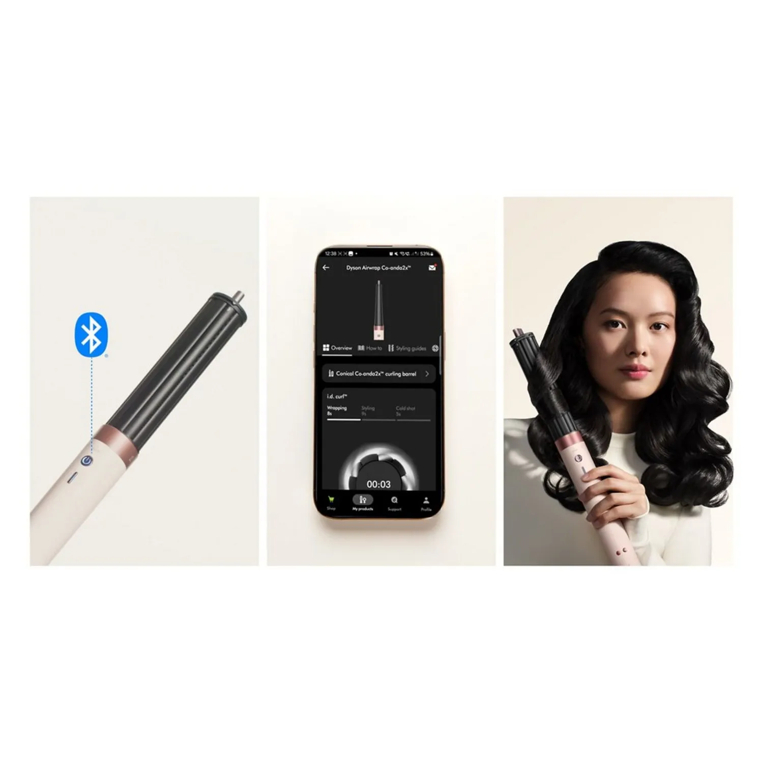 Dyson Airwrap Co-anda2x i.d. curl with Bluetooth and the MyDyson app