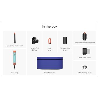Dyson Airwrap i.d. Multi-Styler and Dryer HS08 Curly+Coily – Ceramic Patina & Topaz – in the box