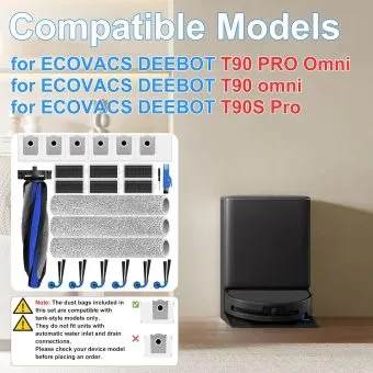 Ecovacs Deebot T90 Pro Omni 24-Piece Accessory Kit – compatible models