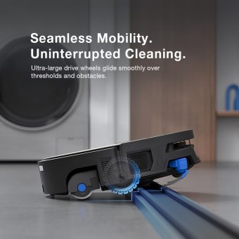 ECOVACS X12S Pro Omni large drive wheels cross thresholds and obstacles