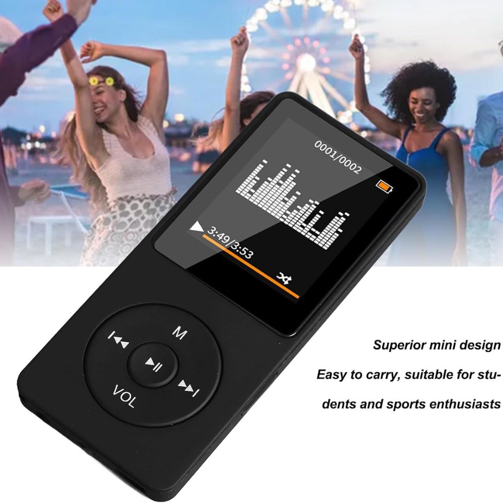goshyda mini mp4 player with bluetooth – portable mp3 music player for running & studying