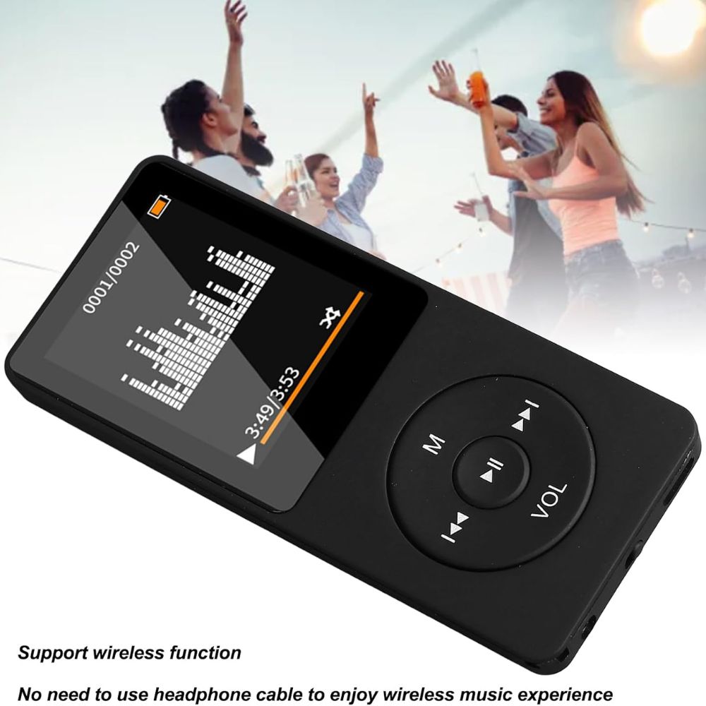 goshyda mini mp4 player with bluetooth – portable mp3 music player for running & studying