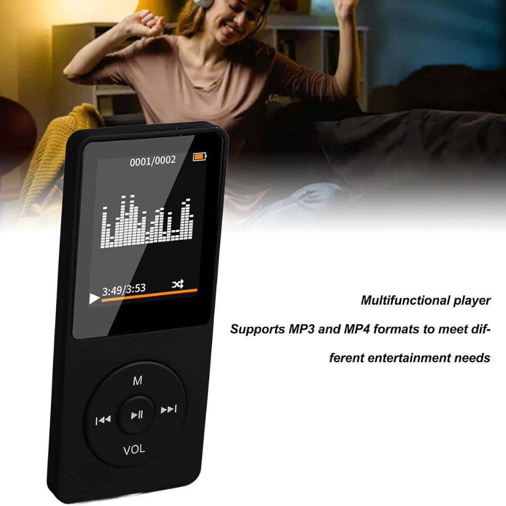 goshyda mini mp4 player with bluetooth – portable mp3 music player for running & studying