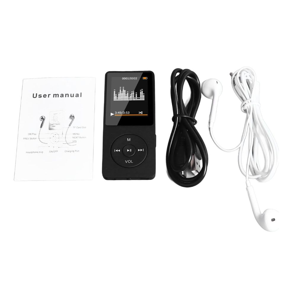 goshyda mini mp4 player with bluetooth – portable mp3 music player for running & studying