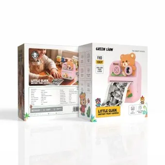 Green Lion Little Click Instant Print Camera Pink with box
