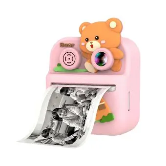 Green Lion Little Click Instant Print Camera in Pink