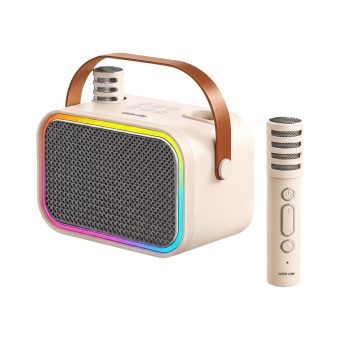 Green Lion Pico Kids Karaoke Speaker Beige with 2 Microphones