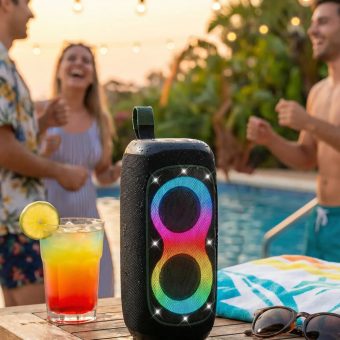Green Lion Thunder 30 Speaker at a Pool Party