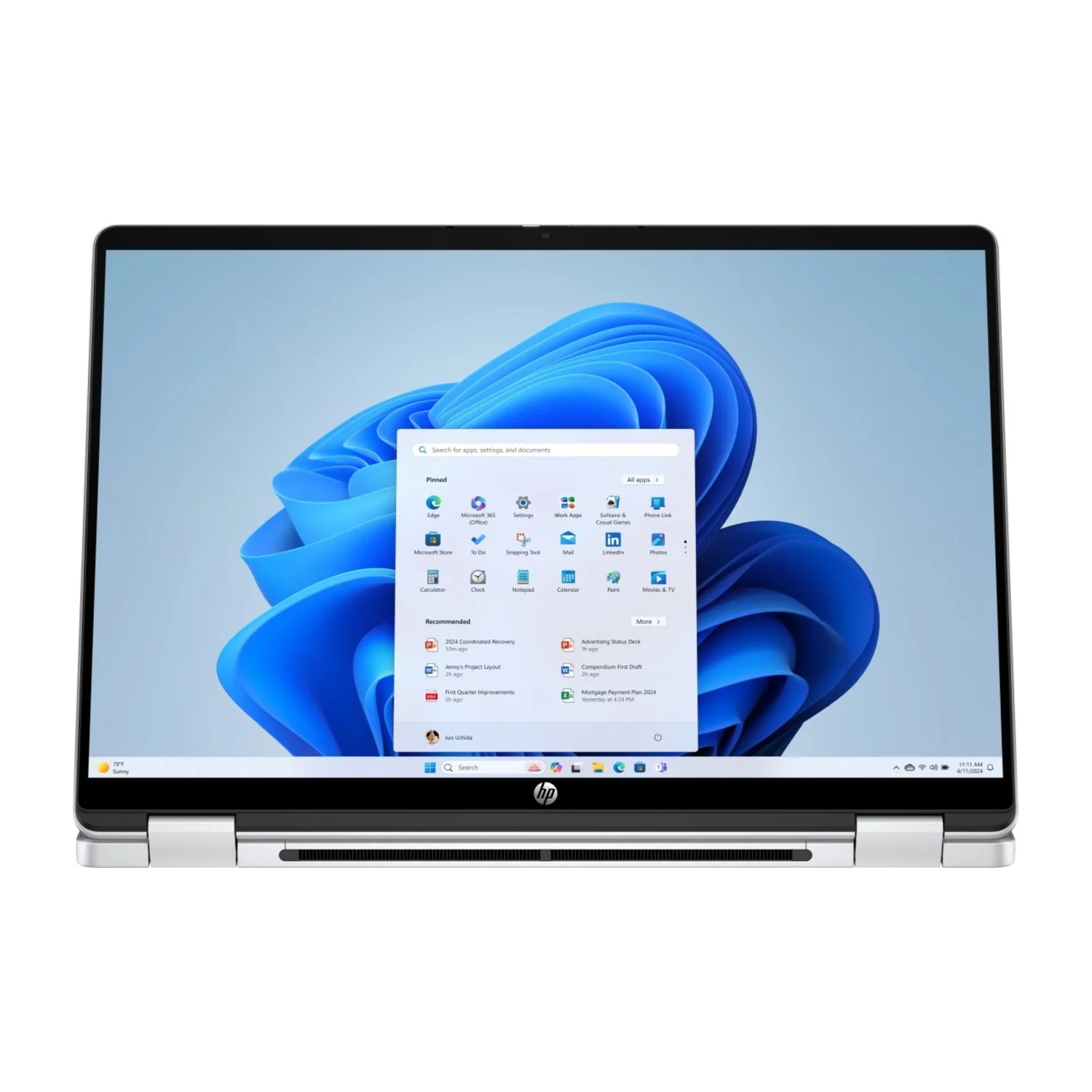 HP OmniBook X360 14-ap0xxx, Core 3-100U, 8GB OB, 256GB Nvme, 14.0-inch WUXGA Touchscreen, Windows 11