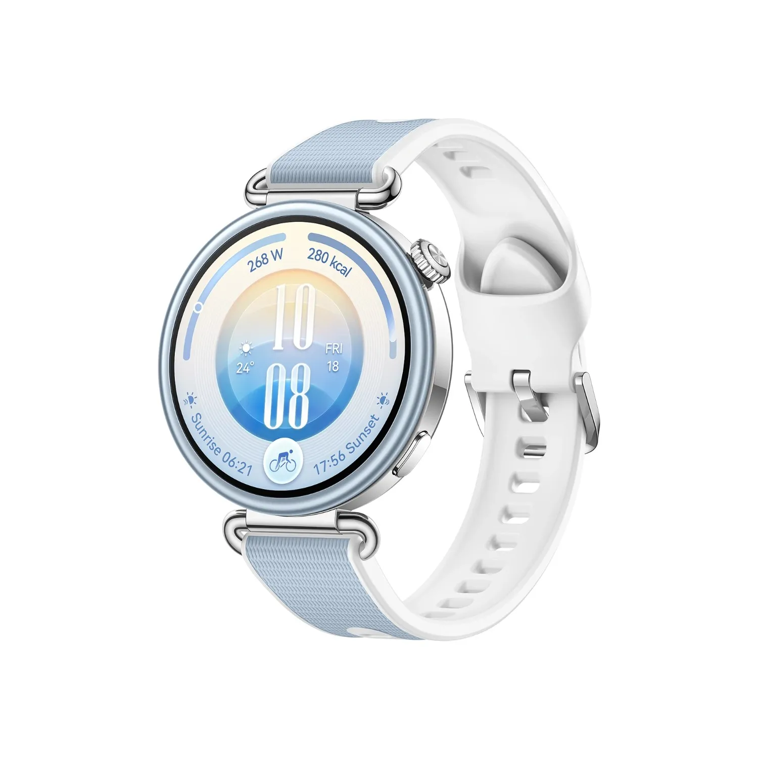 huawei watch gt 7 41mm smartwatch | 1.32 inch amoled 3000 nits | dual band gnss | up to 14 day battery life | blue | angle view