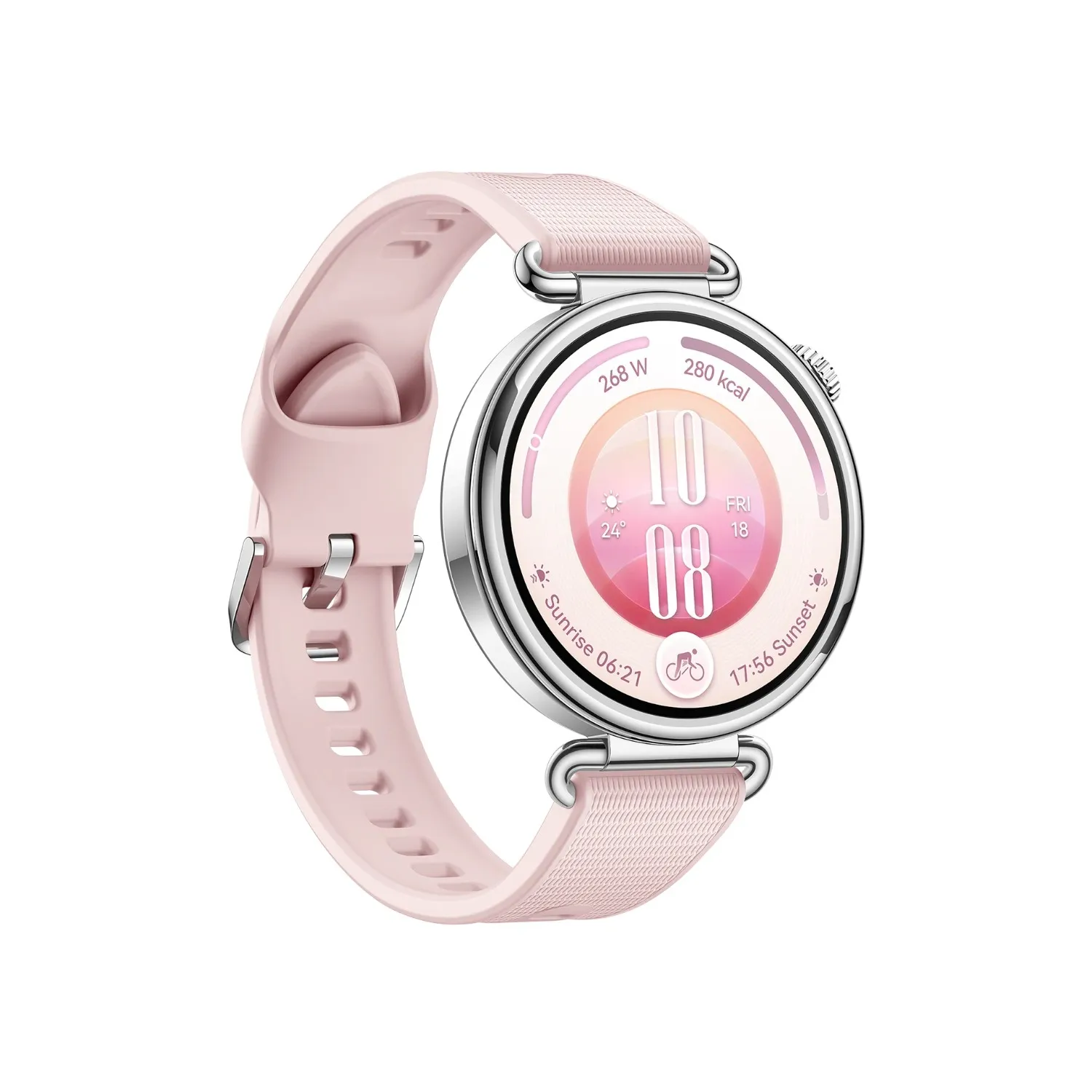 huawei watch gt 7 41mm smartwatch | 1.32 inch amoled 3000 nits | dual band gnss | up to 14 day battery life | pink | side view