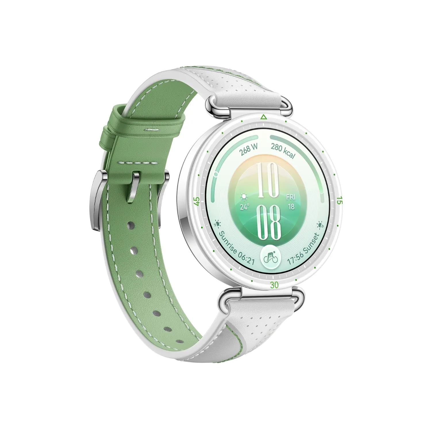 huawei watch gt 7 41mm smartwatch | 1.32 inch amoled 3000 nits | dual band gnss | up to 14 day battery life | white | side view