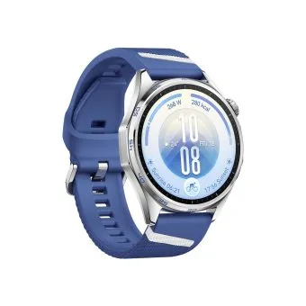 huawei watch gt 7 46mm smartwatch | 1.47 inch amoled 3000 nits | dual band gnss | up to 21 day battery life | blue | side view