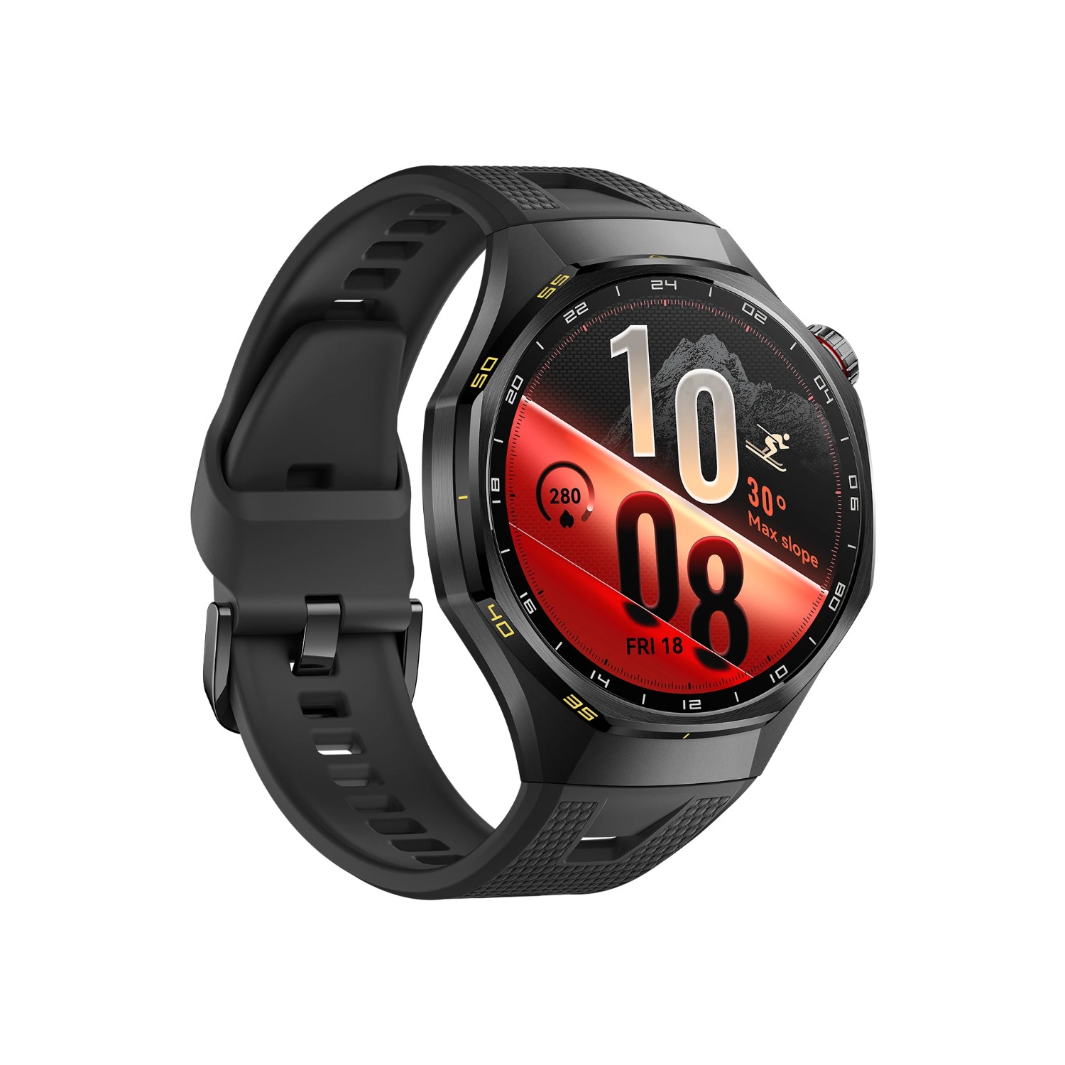 huawei watch gt 7 pro smartwatch | titanium alloy | 1.47 inch amoled 3000 nits | ecg | 40m free diving | black | side view