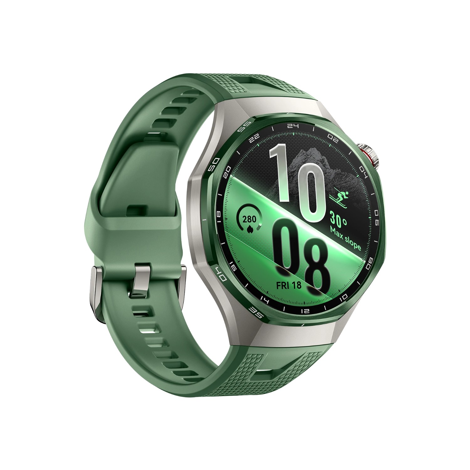 huawei watch gt 7 pro smartwatch | titanium alloy | 1.47 inch amoled 3000 nits | ecg | 40m free diving | green | side view