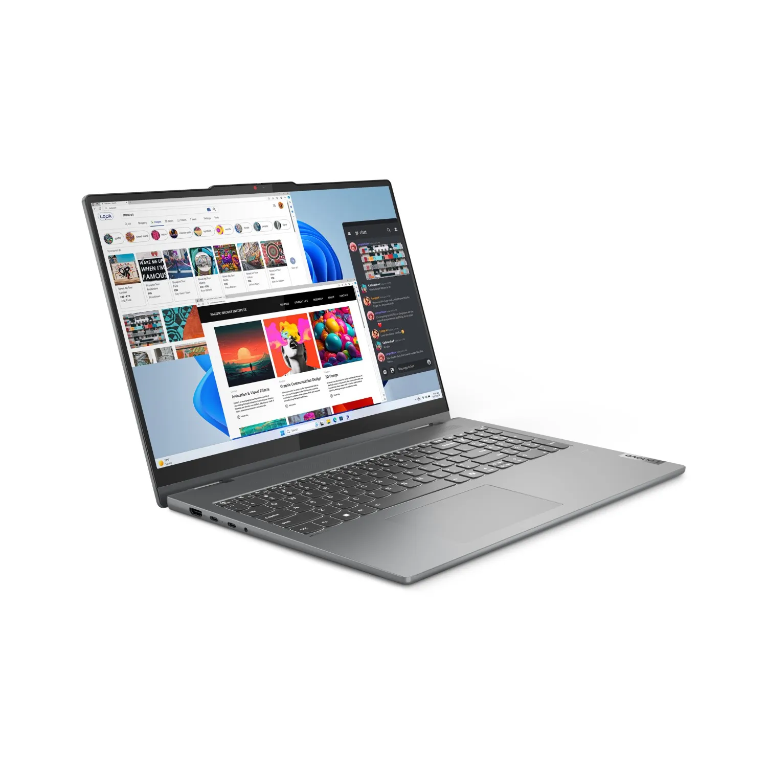 Lenovo IdeaPad 5 2-in-1 16AHP9 in Luna Grey front angle