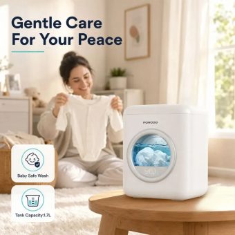 Porodo Lifestyle Launder 1.7L Portable Mini Washing Machine – baby safe wash