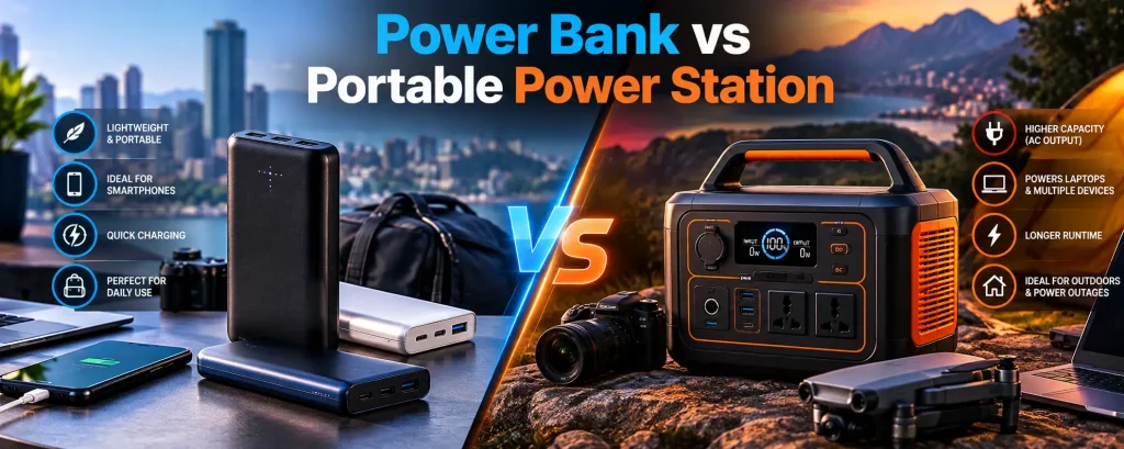 Power Bank vs Portable Power Station