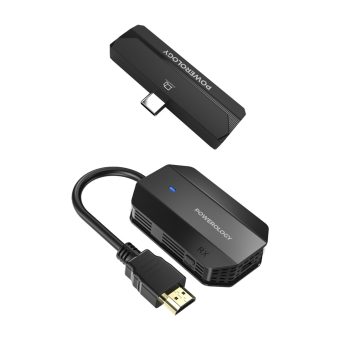 Powerology Wireless HDMI Type-C Adapter Audio and Video – transmitter receiver