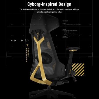 asus rog destrier ergo gaming chair – mesh ergonomic gaming seat with acoustic panel
