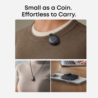 Soundcore Work AI Voice Recorder black wearable