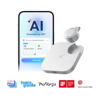 Soundcore Work AI Voice Recorder white