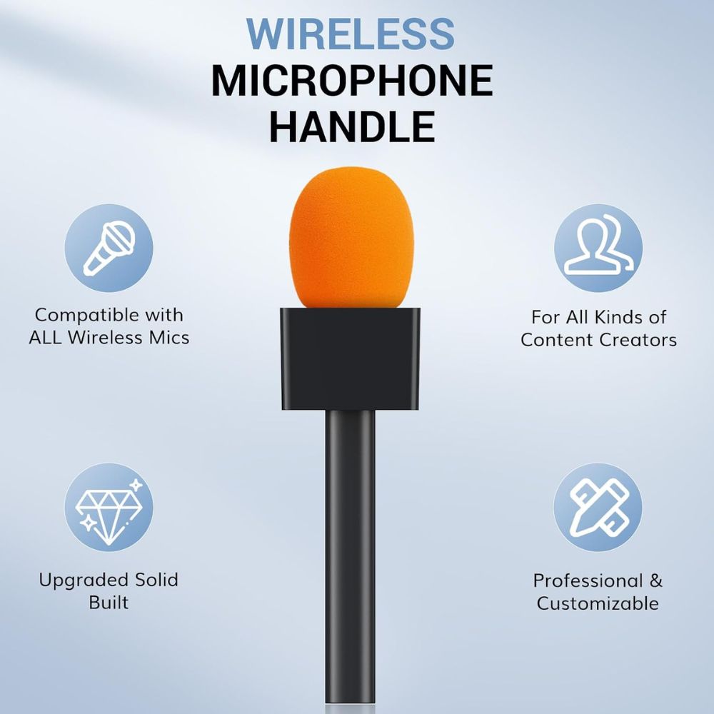 tonor tp20 handheld microphone adapter for dji mic & rode wireless go