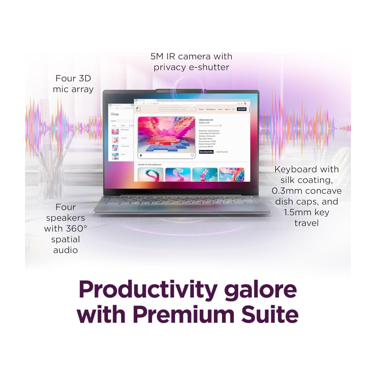 Lenovo Slim 7i Aura Edition 14ILL10, Intel Ultra 7-258V, 32GB RAM, 1TB NVMe, 14-inch OLED Touchscreen, Windows 11