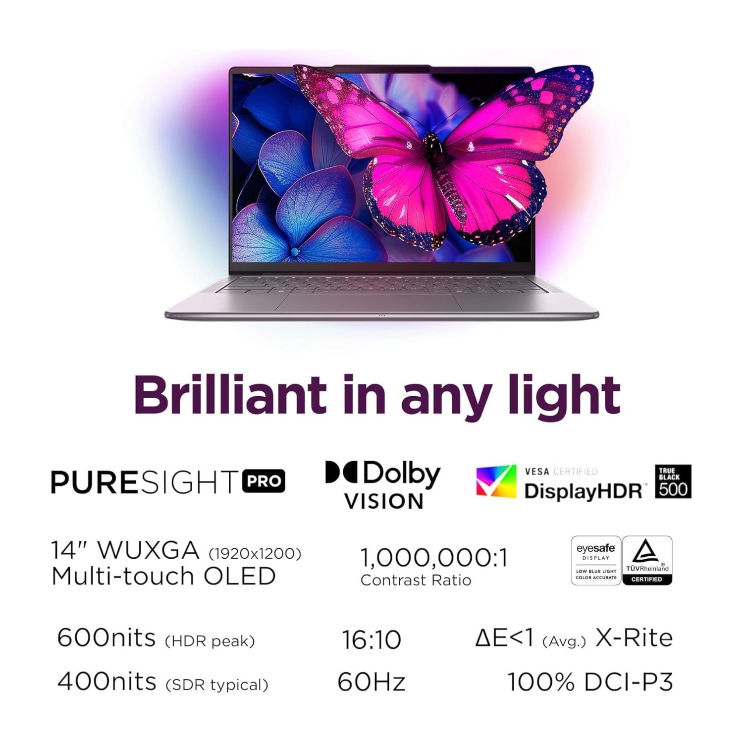Lenovo Slim 7i Aura Edition 14ILL10, Intel Ultra 7-258V, 32GB RAM, 1TB NVMe, 14-inch OLED Touchscreen, Windows 11